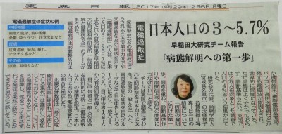 電磁波過敏症新聞29,2,6